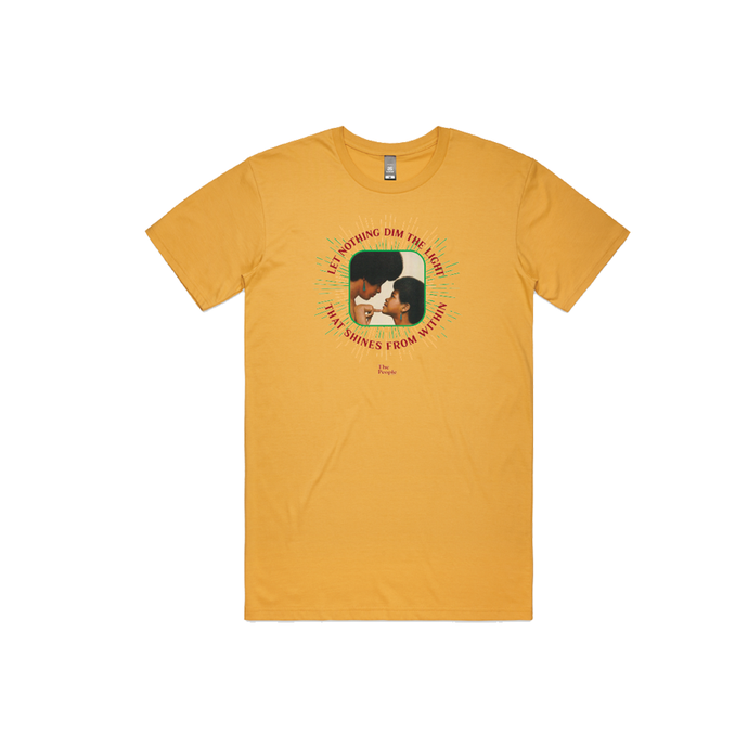 SHINE YOUR LIGHT TEE - MUSTARD