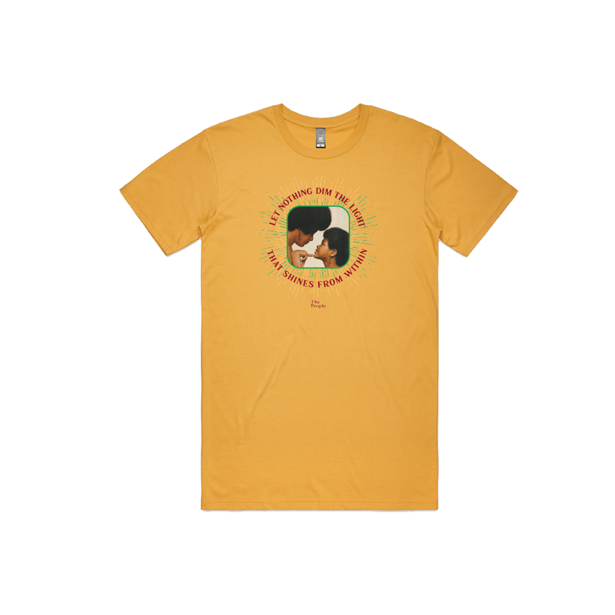 SHINE YOUR LIGHT TEE - MUSTARD