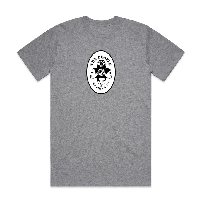 THE PEOPLE CLOTHING CO - SHORT SLEEVE LOGO TEE - HEATHER GREY