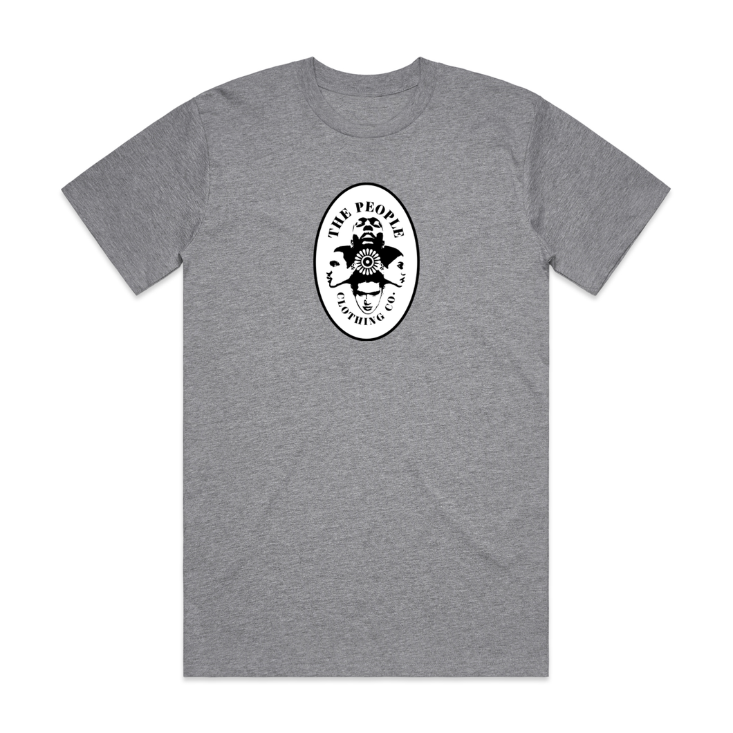 THE PEOPLE CLOTHING CO - SHORT SLEEVE LOGO TEE - HEATHER GREY