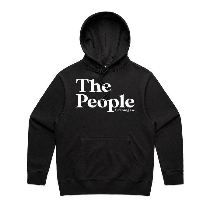 THE PEOPLE CLOTHING CO - LOGO HOODIE - BLACK